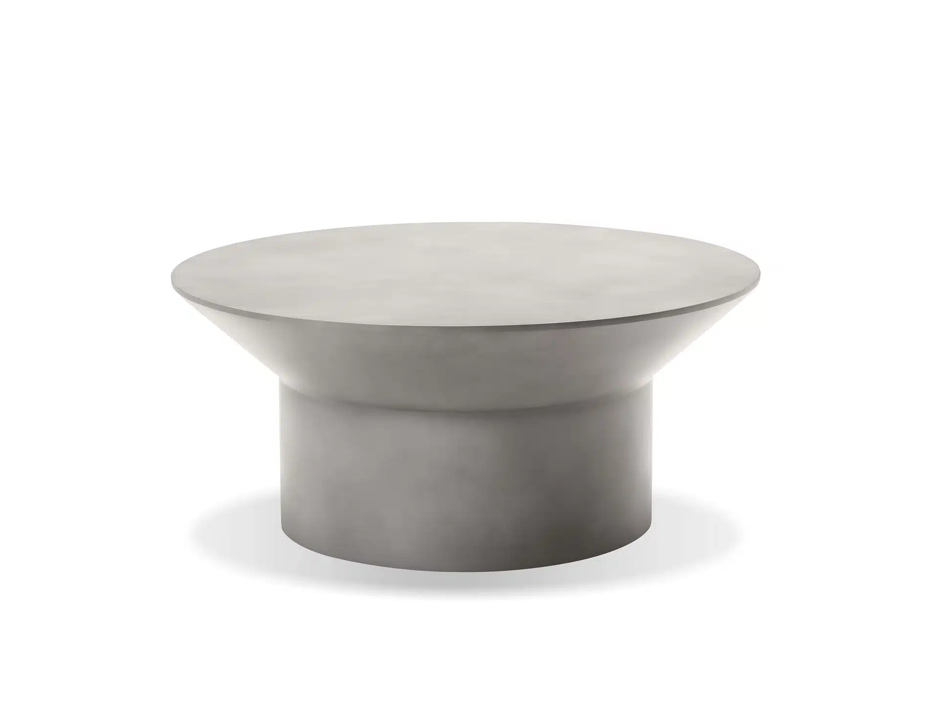 Mobital - Boracay Round Coffee Table - White, Concrete