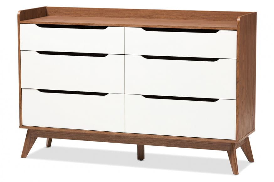 Baxton™ - Brighton Mid-Century Modern 6-Drawer Storage Dresser