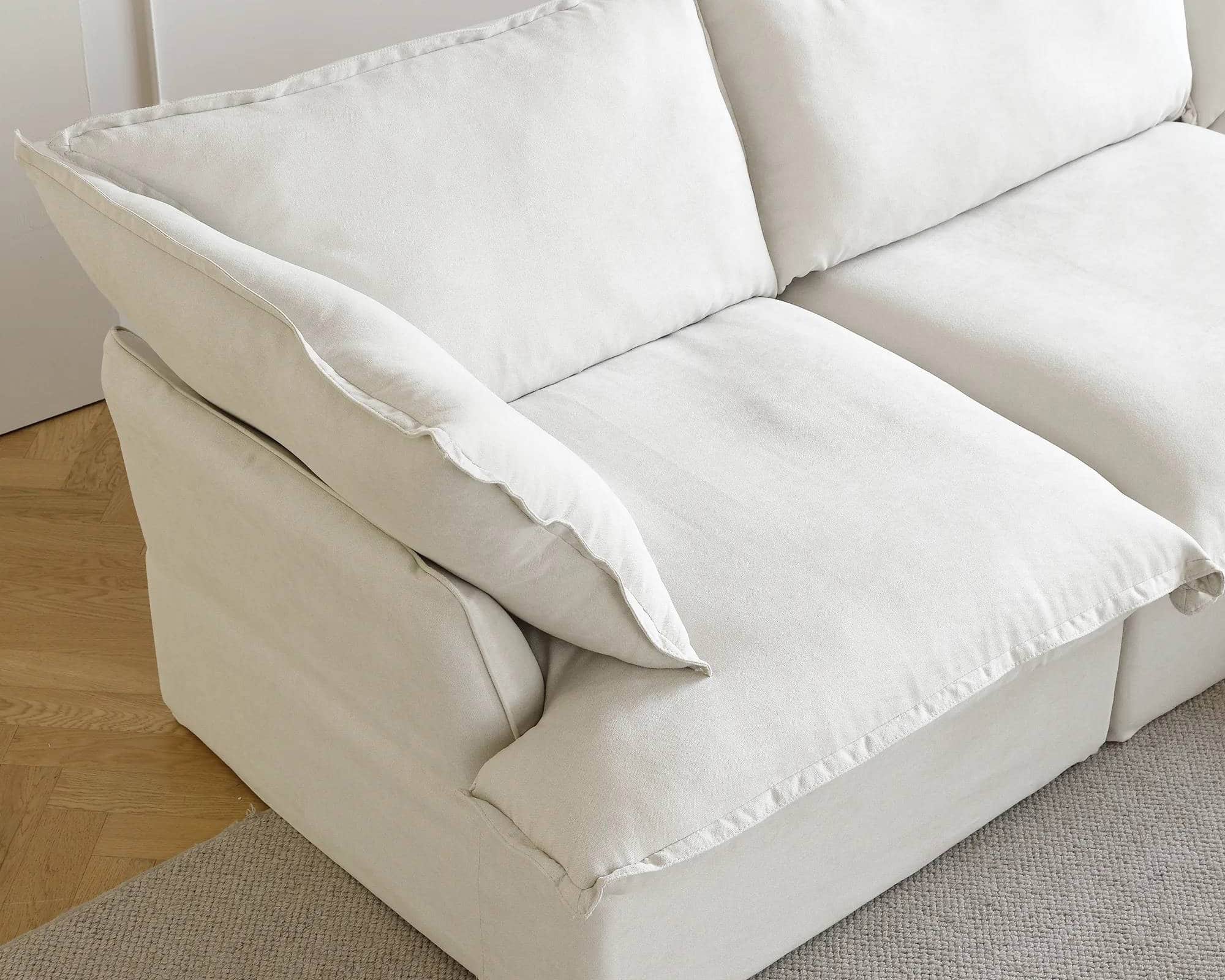 crenus white sofa softspot loveseat 82.66''