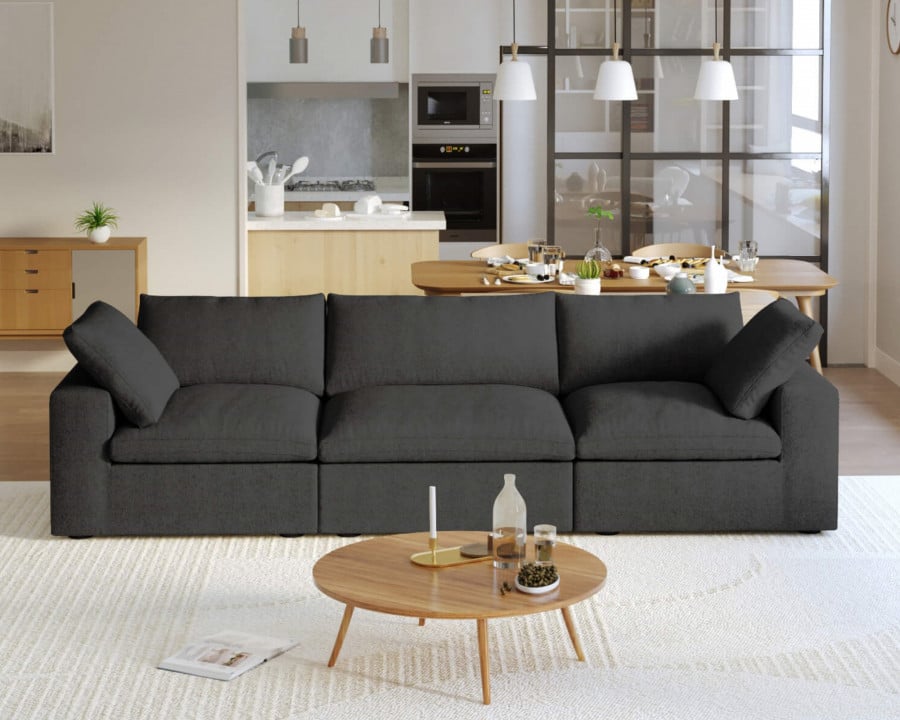 cloud linen sectional sofa crenus