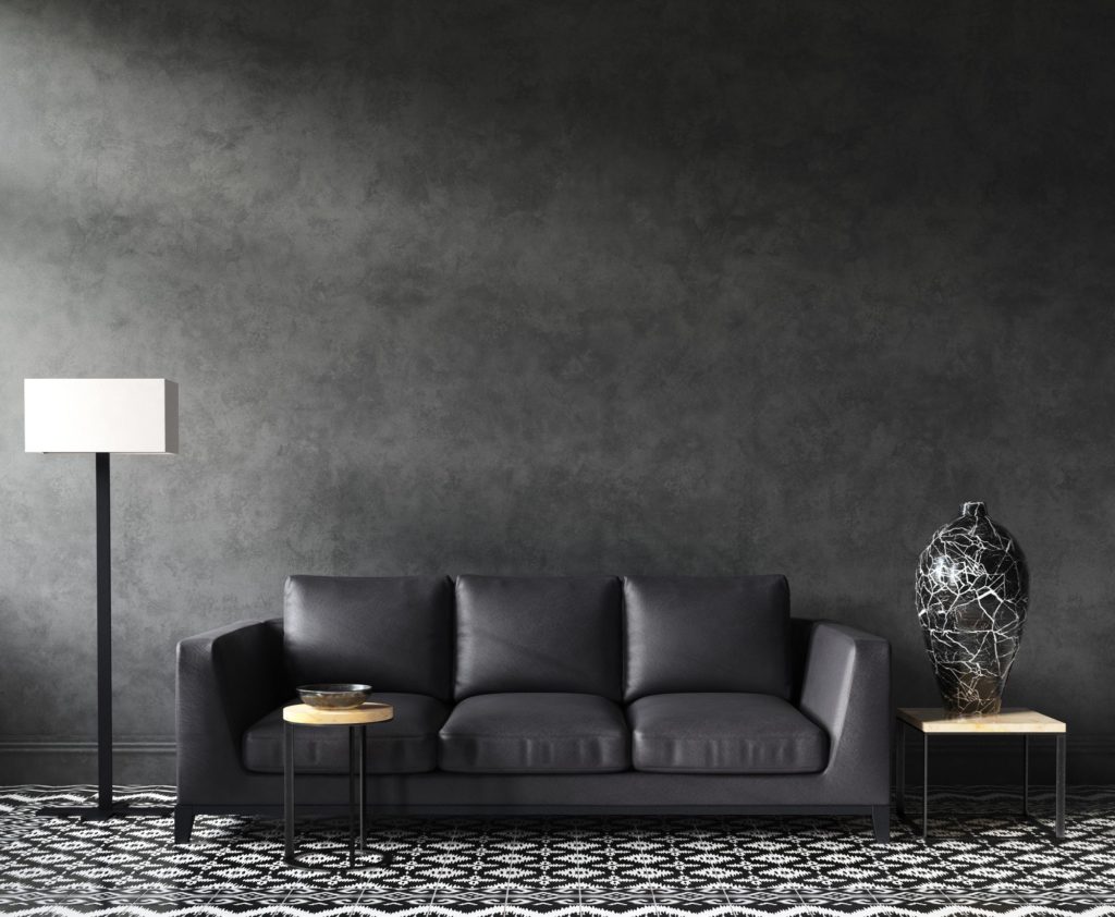 Furniture In Black And Dark Colors Light Black Sofa