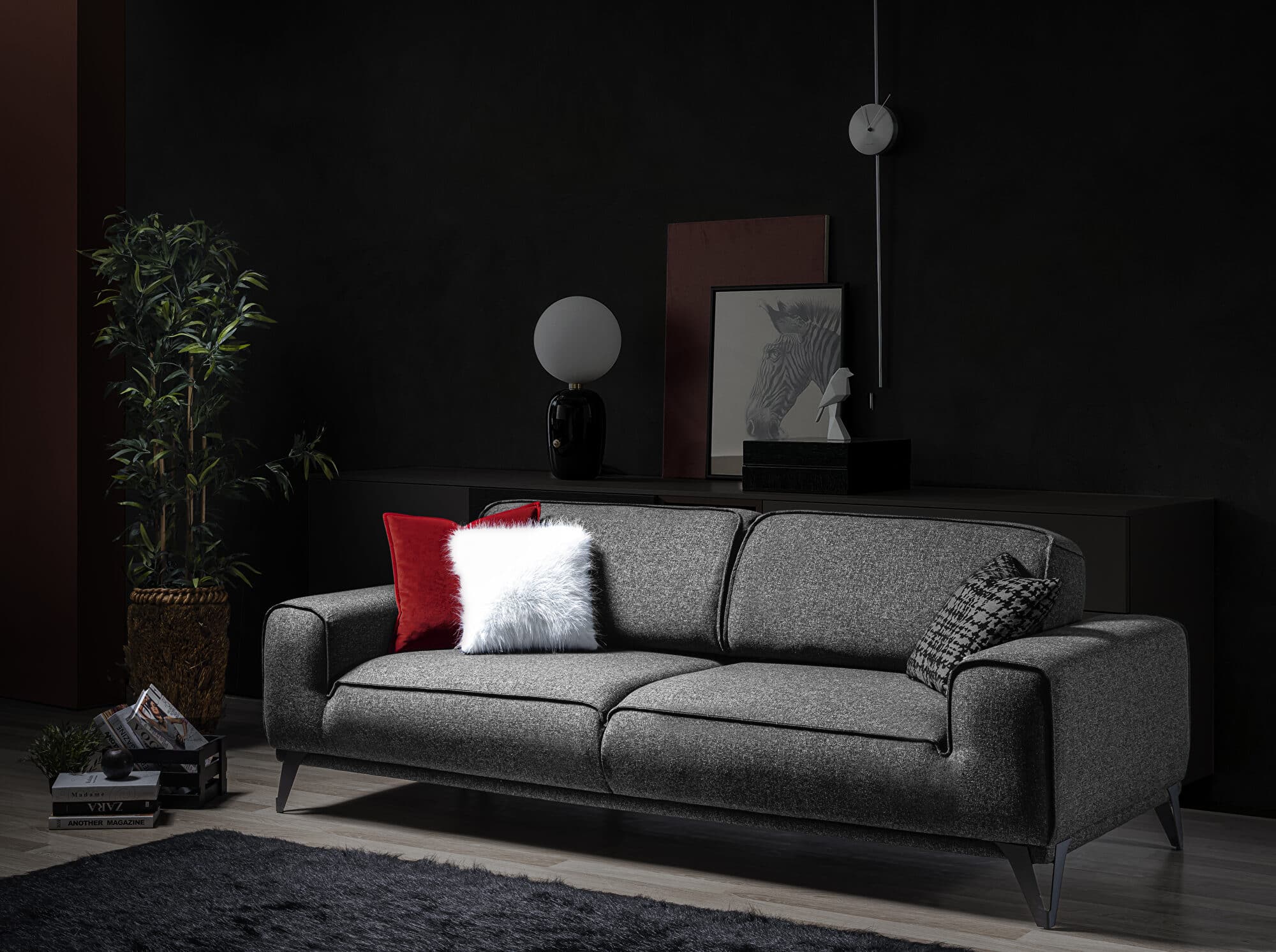 sofa bed bursa dark gray