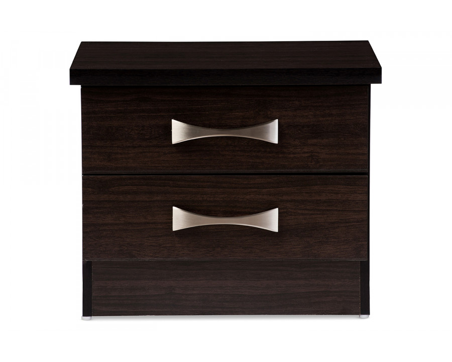 Baxton - Colburn Modern 2-Drawer Storage Nightstand Bedside Table