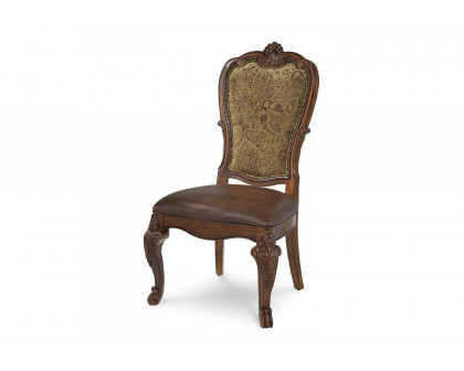 A.R.T. - Old World Upholstered Back Side Chair Set of 2