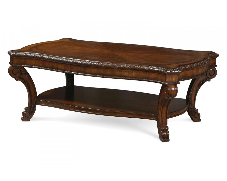 A.R.T. Old World Rich and warm Pomegranate Rectangle Cocktail Table