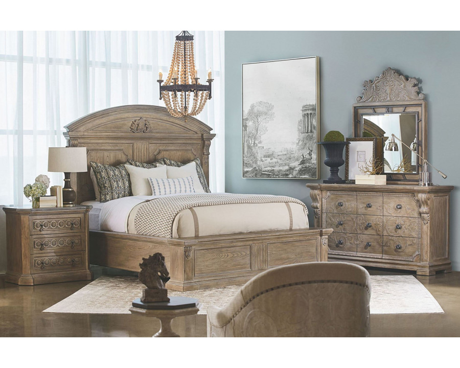 A.R.T. - Arch Salvage Parchment Chambers Panel Bedroom Set