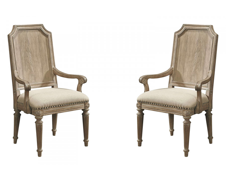 A.R.T. - Arch Salvage Parchment Mills Arm Chair Set of 2