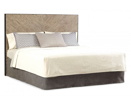 A.R.T.™ Epicenters Austin Brown Cedar Park Wall Panel Bed with Nightstand - Queen Size