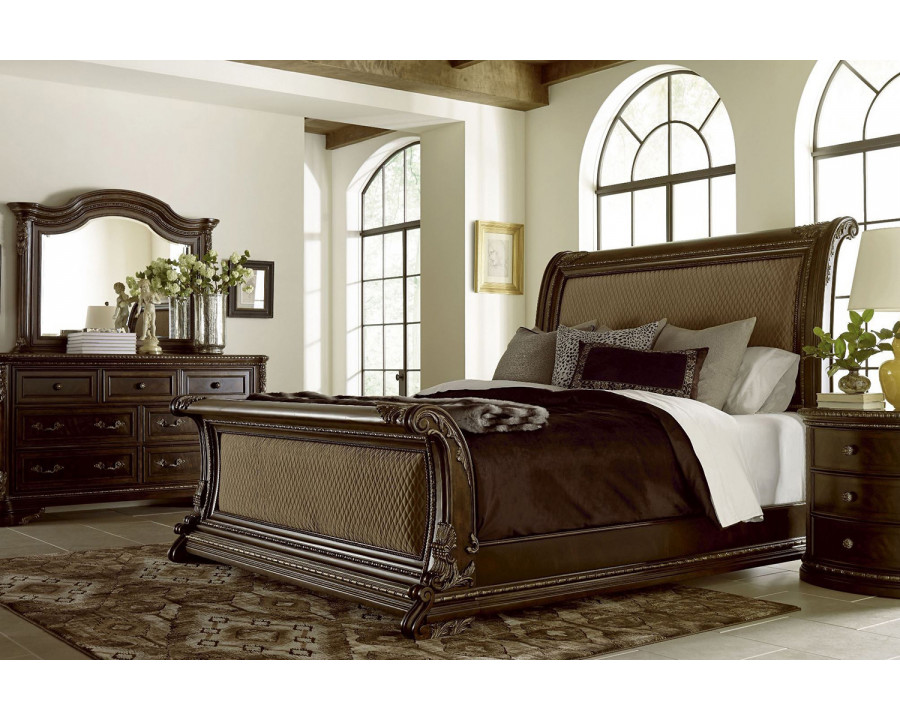 A.R.T. - Gables Upholstered Sleigh Bed Queen Size