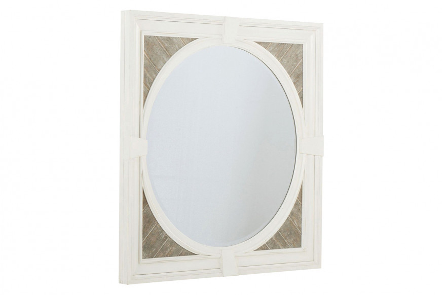 A.R.T.™ - Summer Creek Scrubbed Oak and Harbor White Constallations Looking Glass Mirror