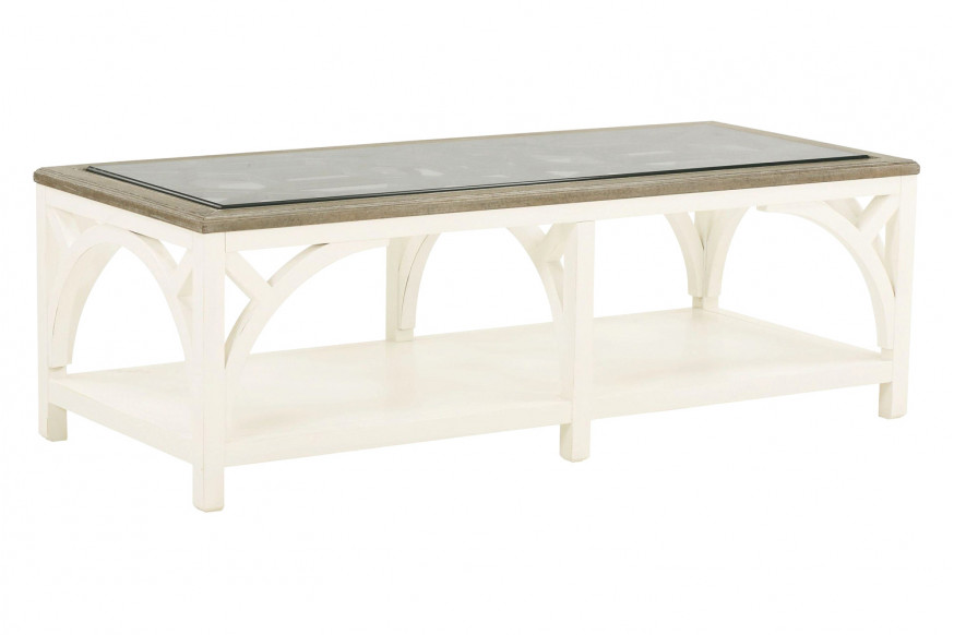 A.R.T.™ - Summer Creek Scrubbed Oak and Harbor White Spinnaker Cocktail Table