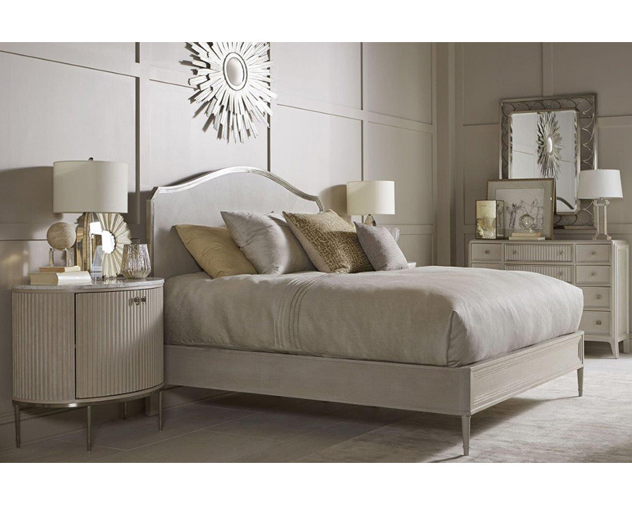 A.R.T. - La Scala Ivory and Nickel Panel Bedroom Set