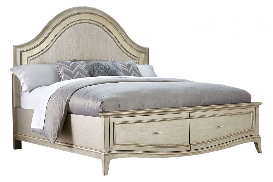 A.R.T.™ Starlite Silver Panel Bed - King Size, with Storage