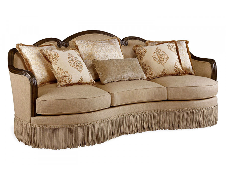 A.R.T. Giovanna Golden Quartz Upholstered Sofa - Beige