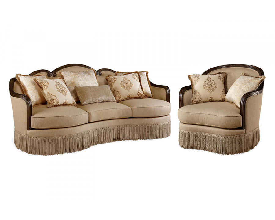 A.R.T. Giovanna Golden Quartz Living Room Set - Beige