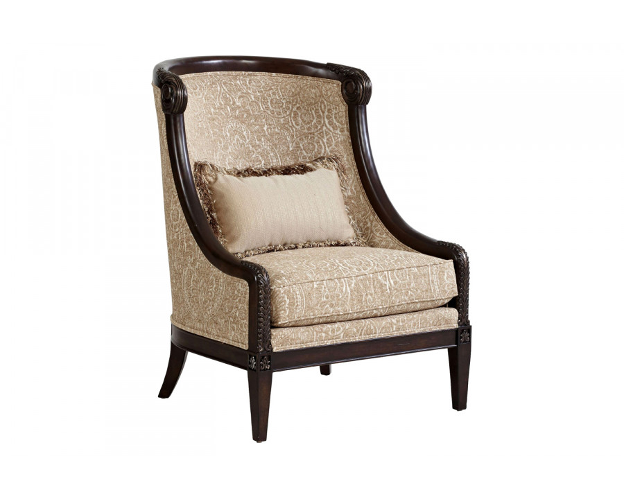 A.R.T. - Giovanna Azure Carved Wood Accent Chair