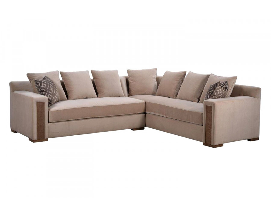 A.R.T. - Furniture Prossimo Divano Crema Sectional Sofa with Bookcase