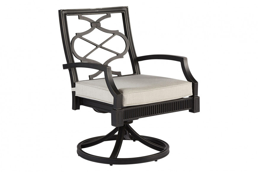 A.R.T.™ - Morrissey Phillips Charcoal Outdoor Swivel Dining Rocker Set of 2