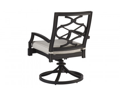 A.R.T.™ - Morrissey Phillips Charcoal Outdoor Swivel Dining Rocker Set of 2