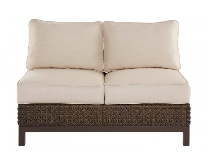 A.R.T. - Epicenters Outdoor Brentwood Wicker Armless Loveseat