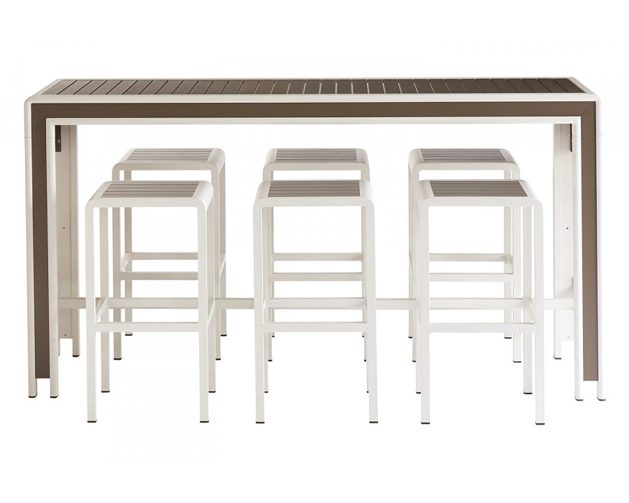 A.R.T. - Cityscapes Paint White 7 Piece Chrysler Outdoor Bar Set