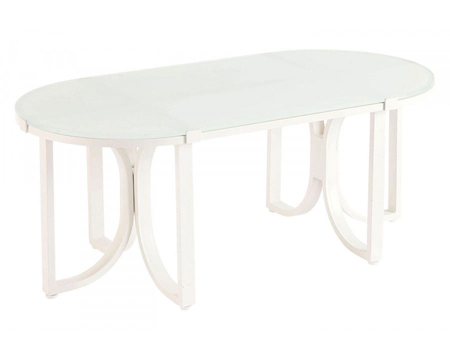 A.R.T. - Cityscapes Paint White Manning Outdoor Oval Cocktail Table