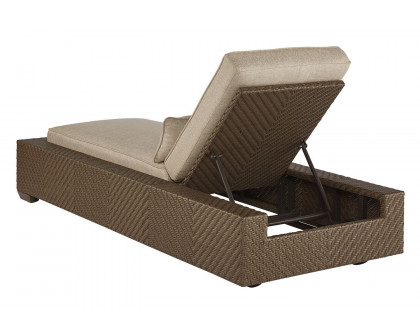 A.R.T. - Arch Salvage Sweet Grass Florence Outdoor Wicker Chaise Lounge Set of 2