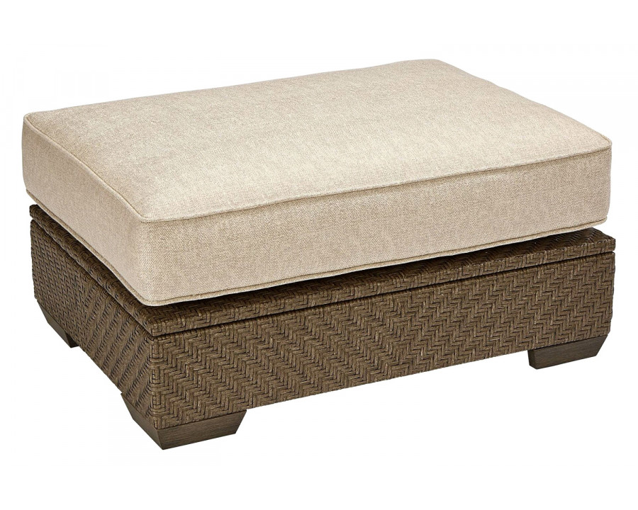 A.R.T. - Arch Salvage Sweet Grass Florence Outdoor Wicker Ottoman