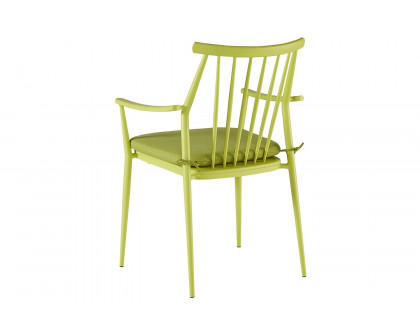 A.R.T. - Epicenters Austin Paint Green Darrow Outdoor Arm Chair Set of 2