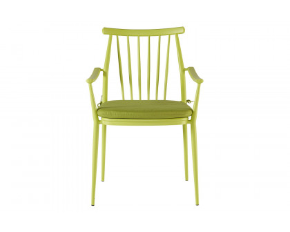 A.R.T. - Epicenters Austin Paint Green Darrow Outdoor Arm Chair Set of 2