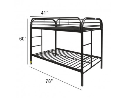 ACME Thomas Twin/Twin Bunk Bed - Black