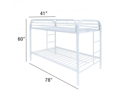 ACME Thomas Twin/Twin Bunk Bed - White