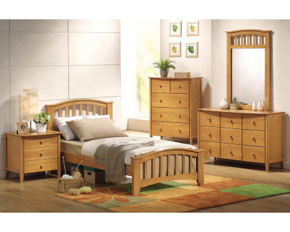 ACME San Marino Twin Size Slat Youth Bed - Maple