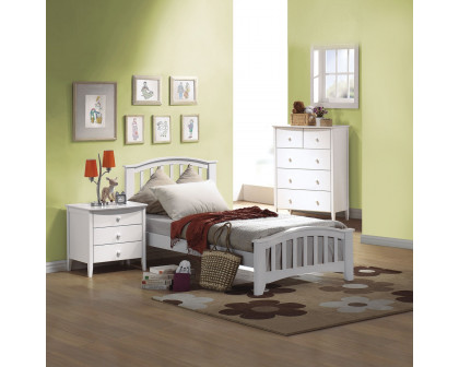 ACME San Marino Twin Bed - White