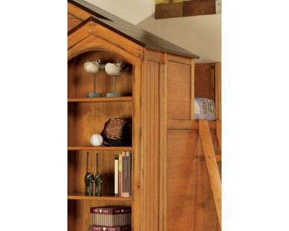 ACME Tree House Twin Loft Bed - Rustic Oak