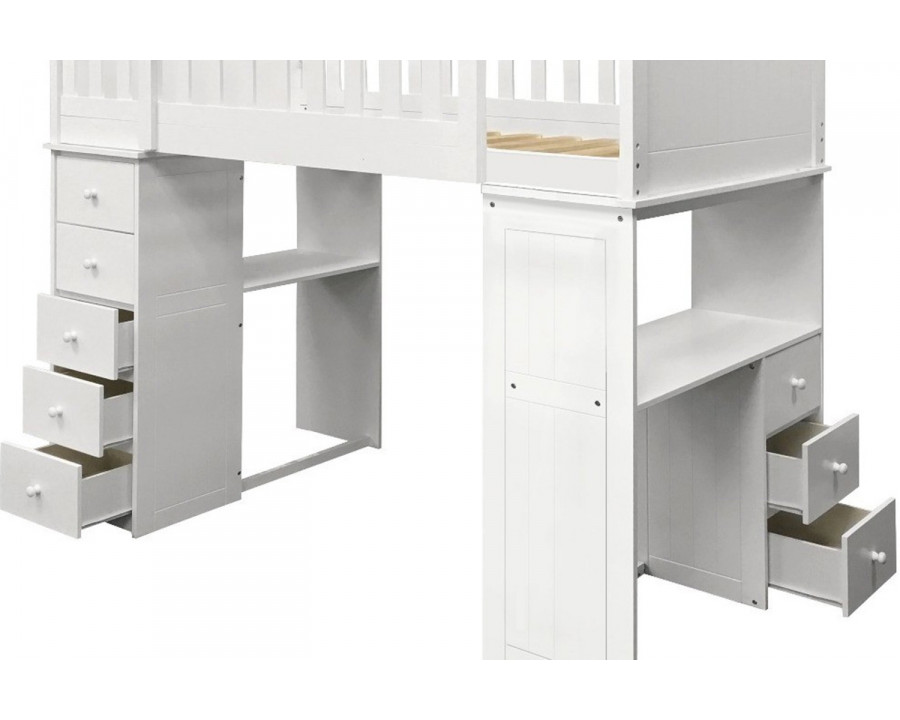 ACME Willoughby Twin Loft Bed - White