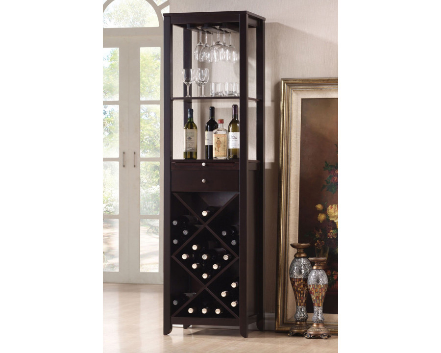 ACME - Casey Wine Cabinet in Wenge