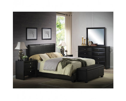 ACME Ireland III Queen Bed - Black PU