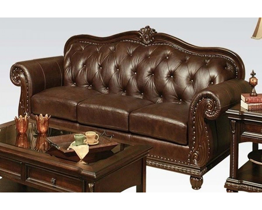 ACME - Anondale Sofa in Espresso Match/Cherry