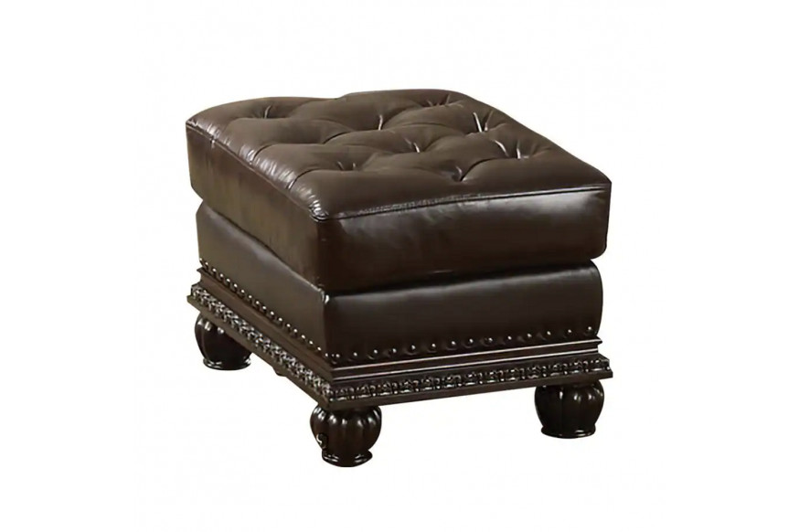 ACME™ Anondale Ottoman - Espresso Match/Cherry