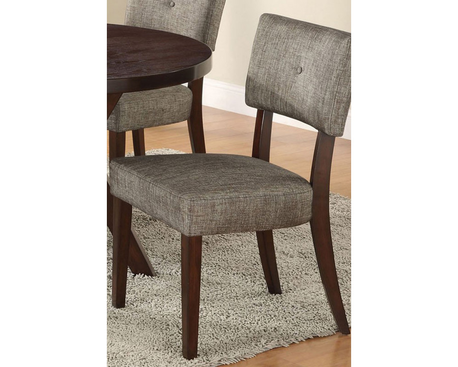 ACME - Drake Side Chair (Set-2) in Gray/Espresso