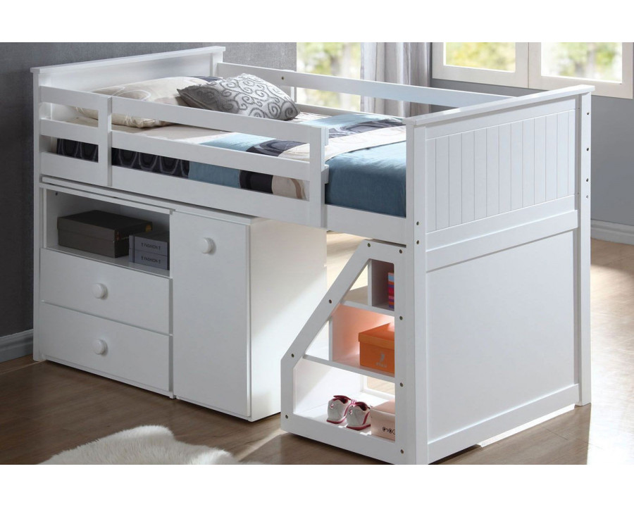 ACME - Wyatt Twin Loft Bed Set in White