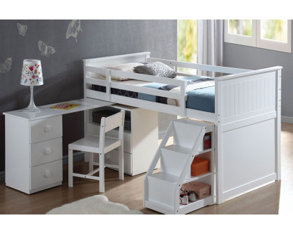 ACME - Wyatt Twin Loft Bed Set in White