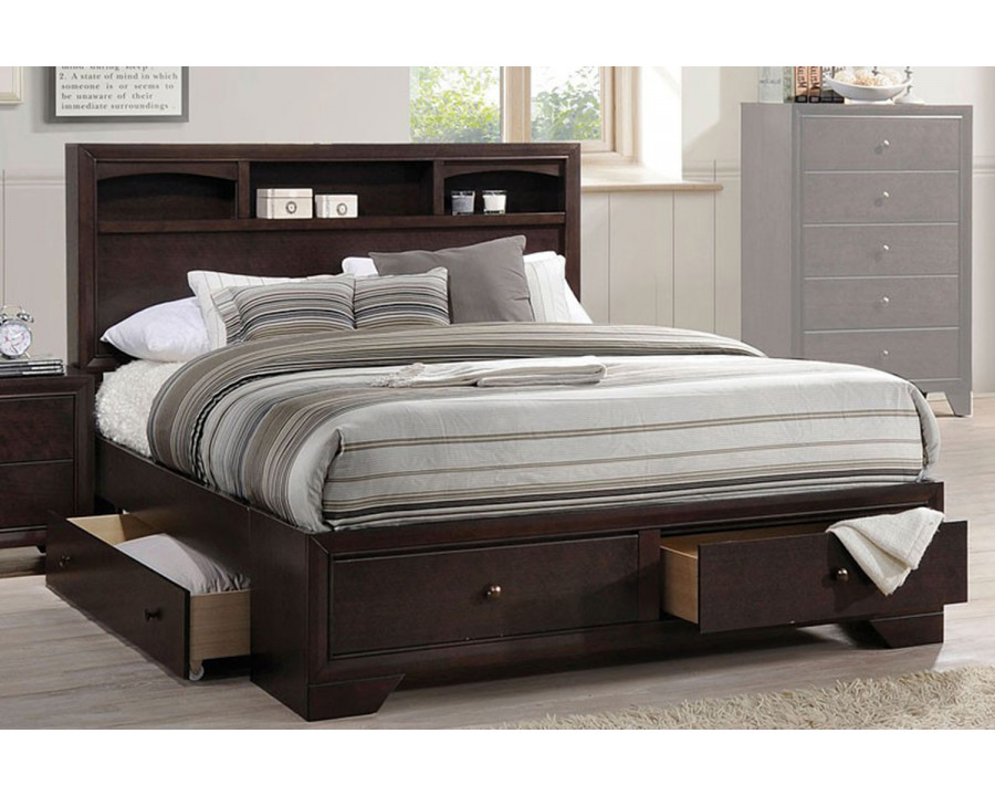 ACME Madison II Bookcase Storage Bed - King Size