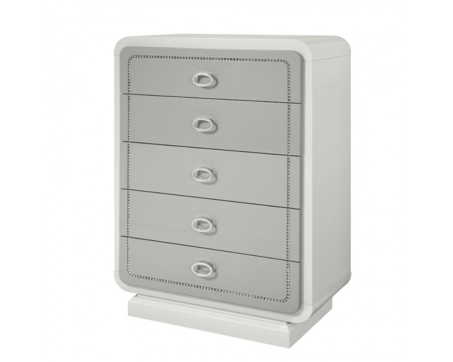 ACME - Allendale Chest in Ivory/Latte High Gloss