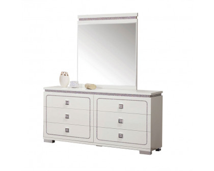 ACME - Valentina Mirror in White High Gloss