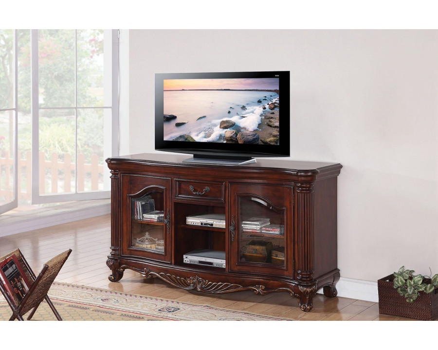 ACME - Remington TV Stand in Brown Cherry