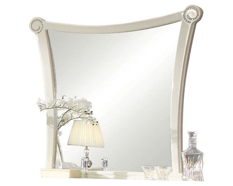 ACME - Bellagio Mirror in Ivory High Gloss