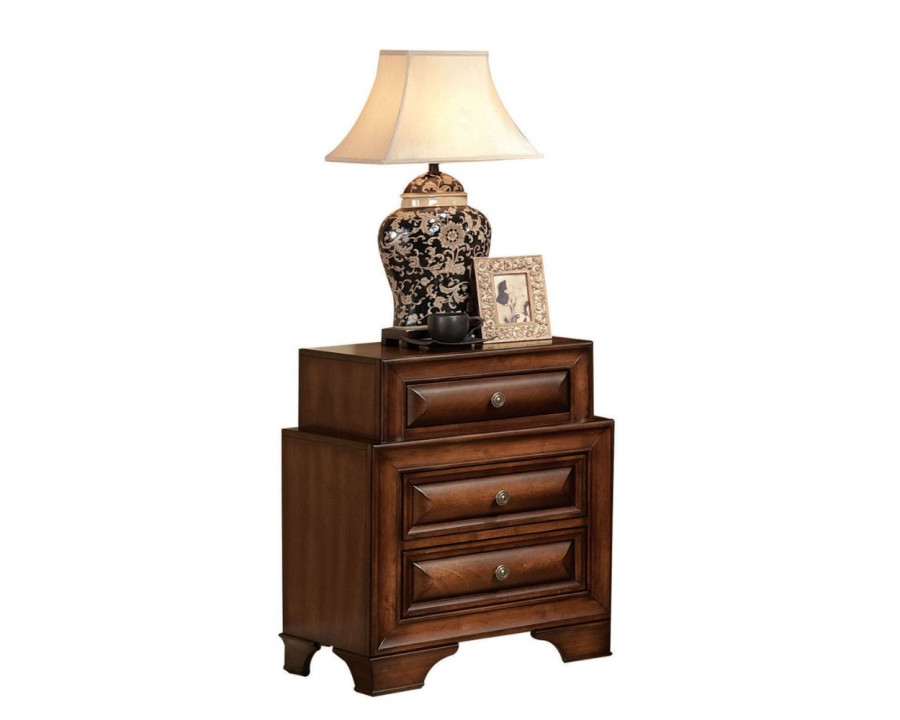 ACME - Konane Nightstand in Brown Cherry