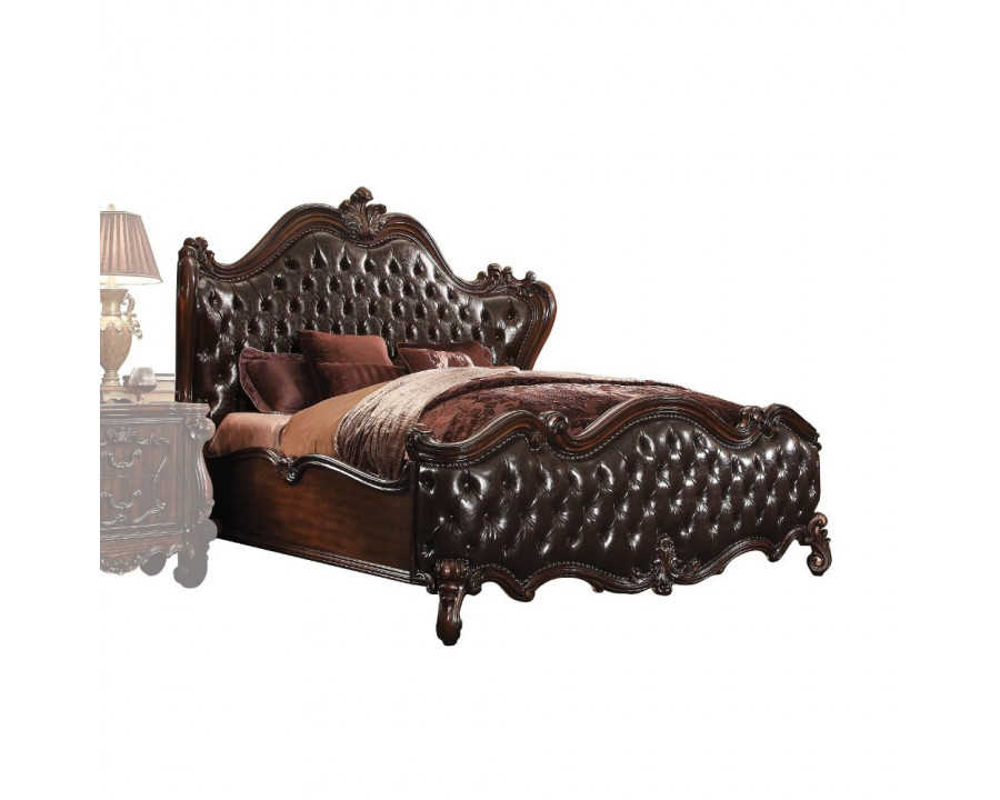 ACME Versailles CK Bed - Two Tone Dark Brown/Cherry Oak